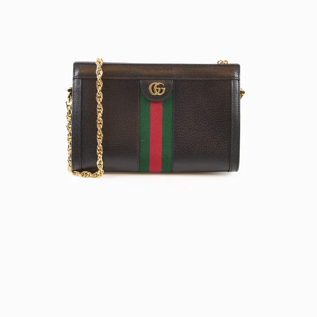 Gucci Ophidia Small Shoulder Bag Black in Black Leather from The Purse Affair