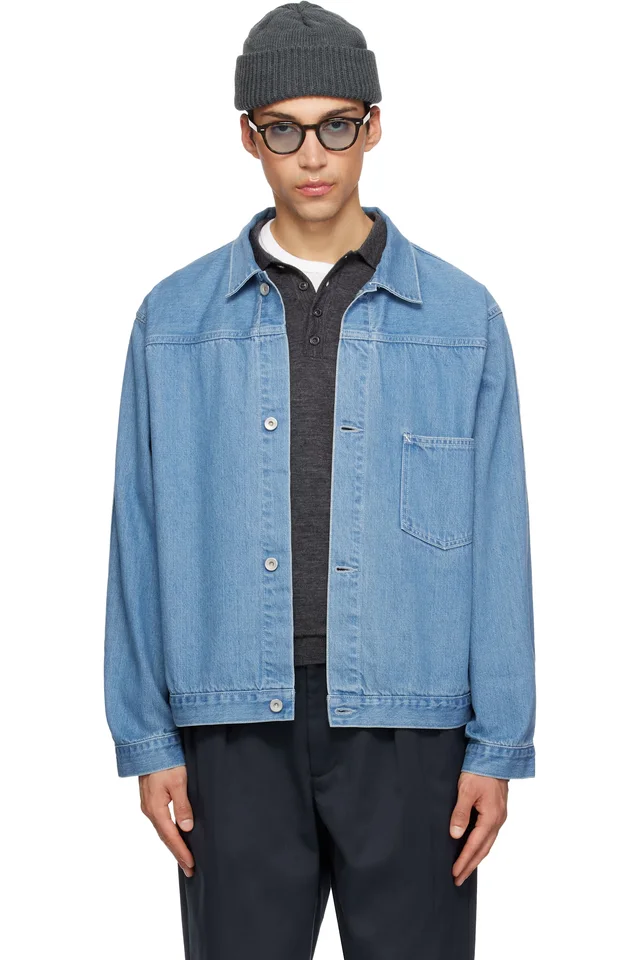 nanamica Blue Short Denim Jacket, image 1 of 1 from SSENSE