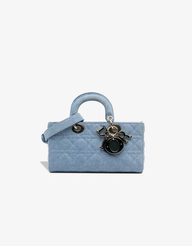 Dior Lady D-Joy Medium Denim Blue in Blue Denim from SACLÀB
