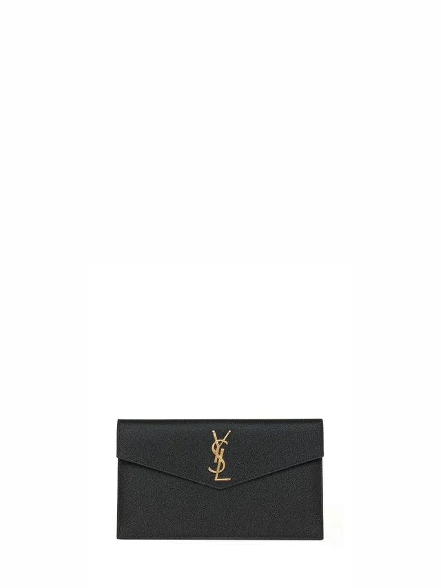 Saint Laurent Clutch — Black Calfskin Wallet in Black Calfskin from HEWI