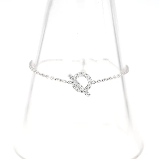 Hermès Finesse bracelet in white gold and diamonds in White from Collector Square, photo 2 of 2