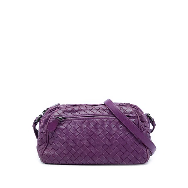 Purple Bottega Veneta Nappa Intrecciato Camera Bag in Purple Nappa leather from Designer Revival