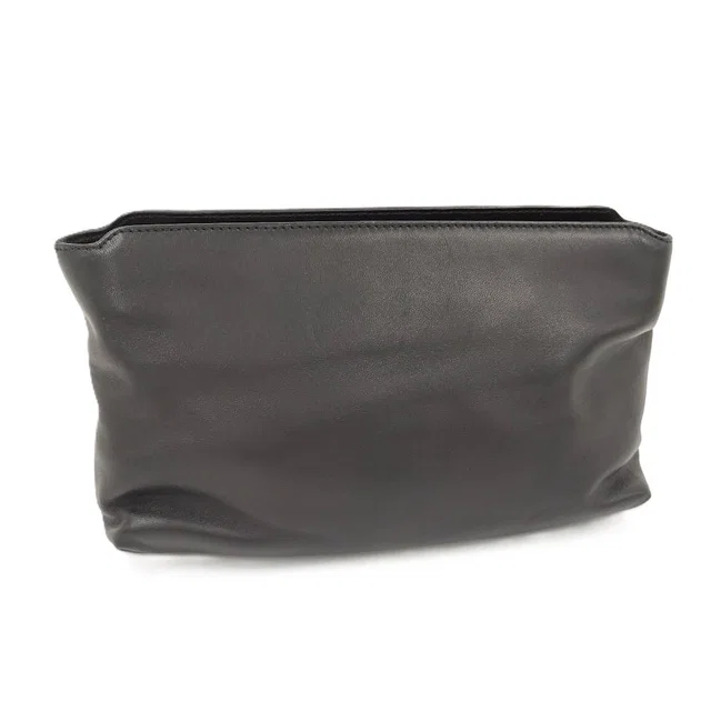 Loewe Pouch Leather Black in Black Leather from The Reluxe