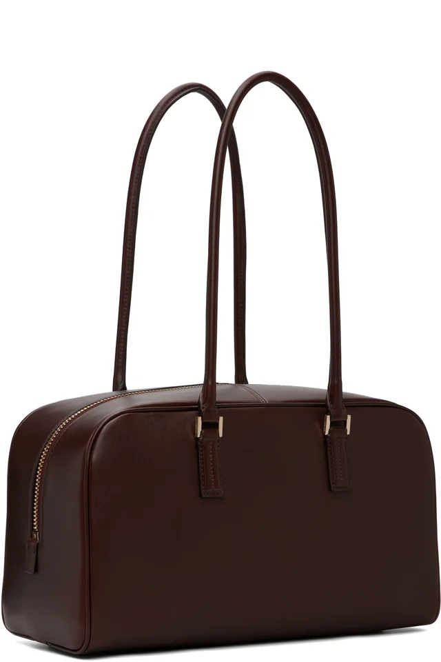 TOM FORD Brown Supple Leather Zipped Small Stryke Shoulder Bag, photo 3 of 4 from SSENSE