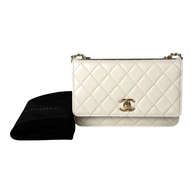 Chanel White Trendy WOC Bag in Lambskin in White Lambskin from Luxury Promise