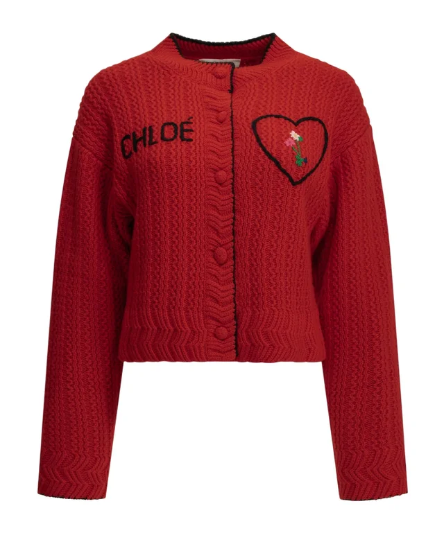 Chloé Heart Logo Knitted Cardigan from SENSER, photo 1 of 1