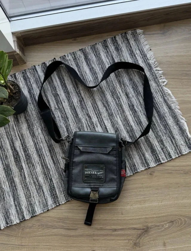 Diesel 90's Vintage Crosboddy Y2K Sling Bag Massenger Bag in Grey in gray from Grailed