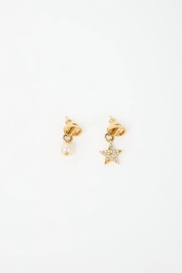 Dior CD Logo Charm Earrings from VSP Consignment