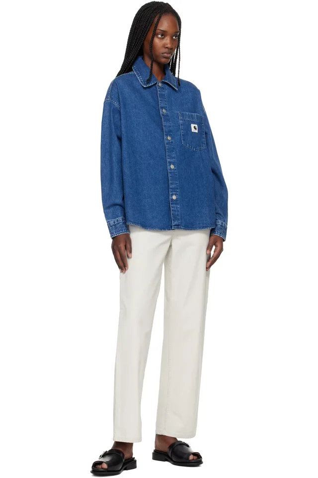 Carhartt Work In Progress Off-White Mercer Stripe Jeans, photo 4 of 4 from SSENSE