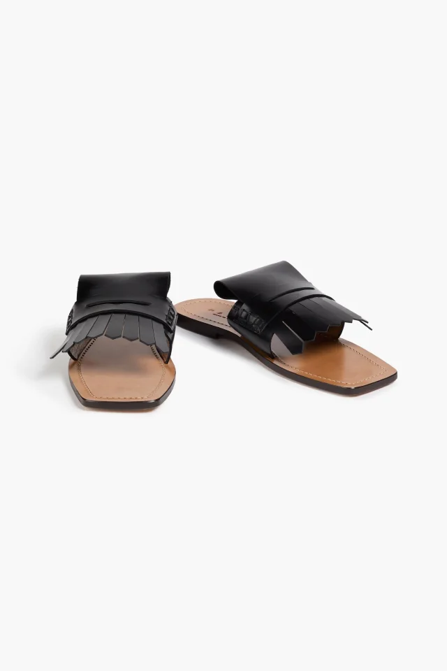 Marni Fringed Leather Sandals, photo 2 of 4 from THE OUTNET