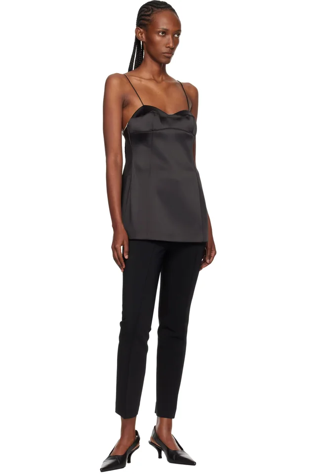 Róhe Black Bustier Top, photo 4 of 4 from SSENSE
