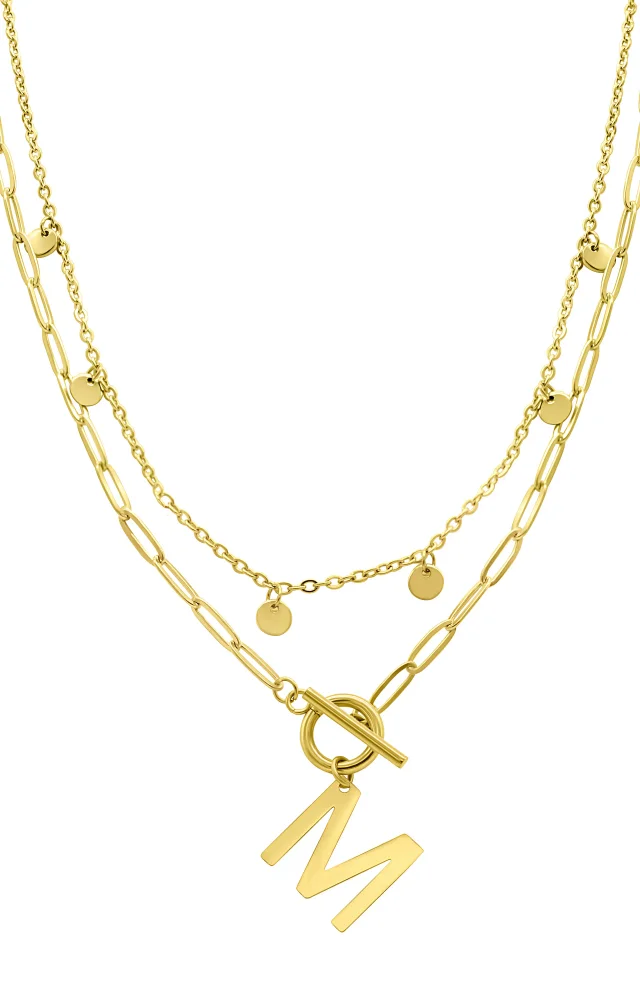 Initial Pendant Layered Chain Necklace, image 1 of 1 from Nordstrom Rack