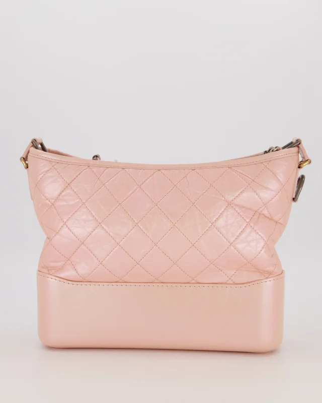 Chanel Large Gabrielle Bag in Light Pink Crumpled Calfskin Leather with Mixed Hardware in Pink Calfskin from Sellier, photo 6 of 19