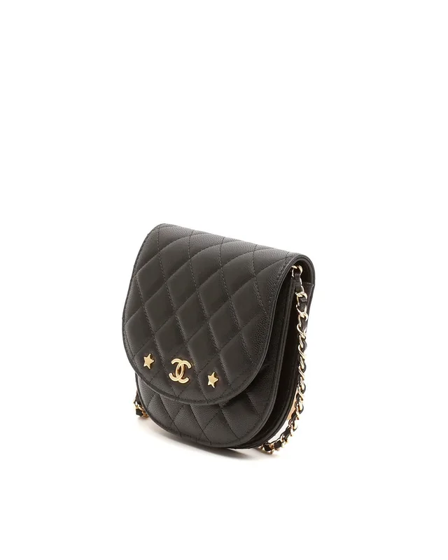 Chanel CC Quilted Star Crossbody Bag in Caviar leather from A Retro Tale, photo 2 of 12