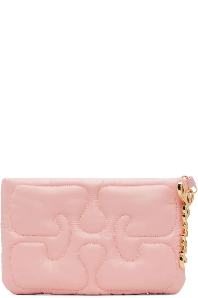 GANNI Pink Quilted Re-Tech Pouch from SSENSE, photo 1 of 1