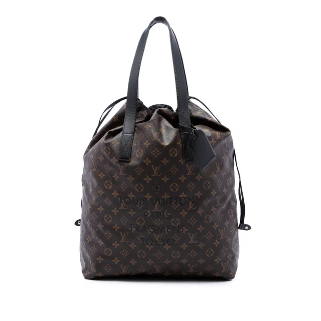 Brown Louis Vuitton Fragment Monogram Macassar Cabas Light Tote in Brown Coated canvas from Designer Revival