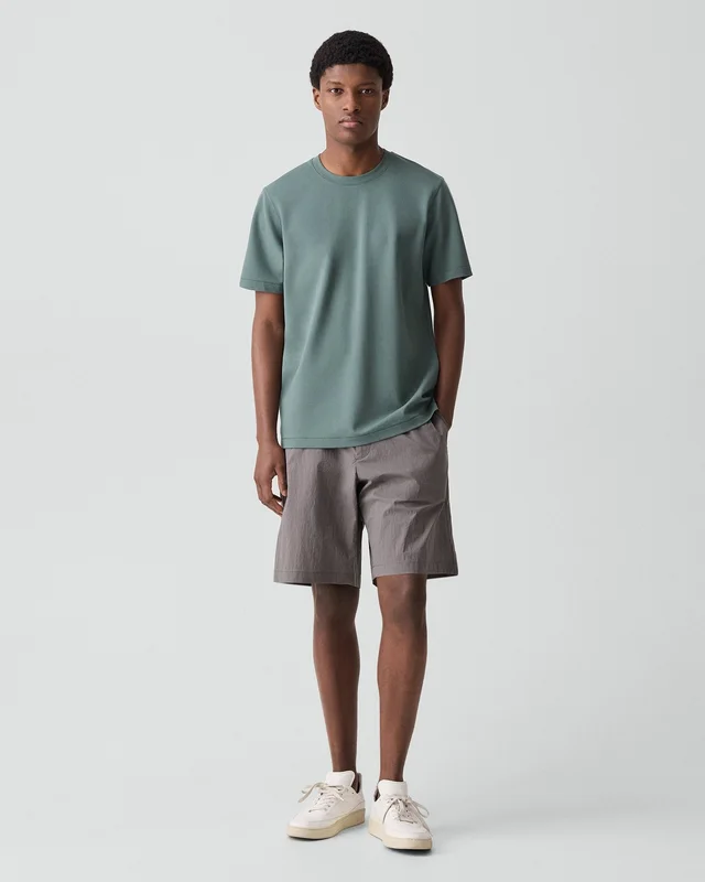 Theory Ryder Tee in Relay Jersey in LIGHT PINE GROVE 64% Viscose, 30% Polyamide, 6% Elastane, photo 5 of 12 from Theory