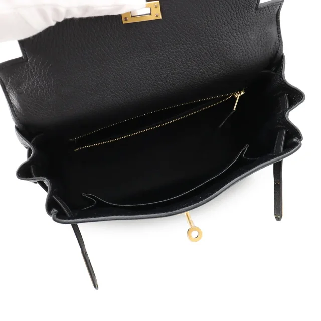 Hermès Kelly Retourne Black Togo Leather Size 25 in Black Togo leather from GALLERY RARE, photo 5 of 7