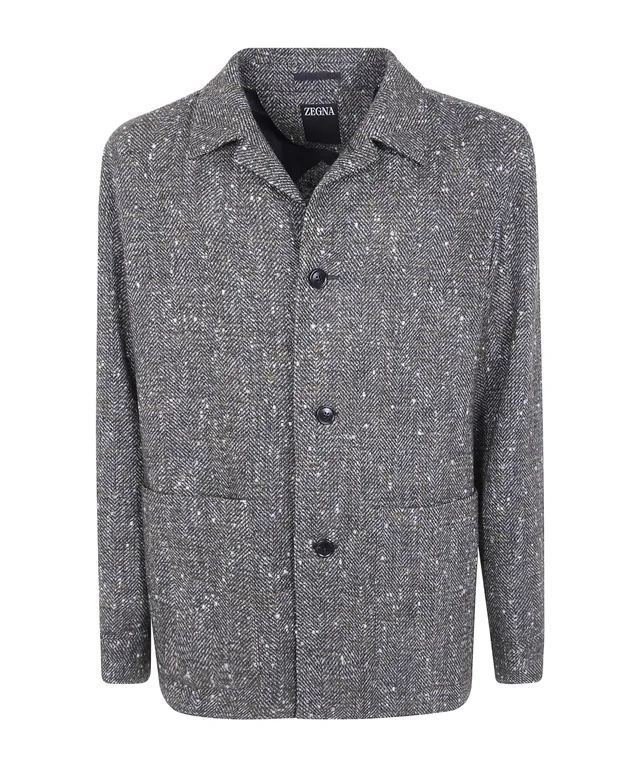 Zegna herringbone-weave button-up shirt jacket from SENSER, photo 1 of 1
