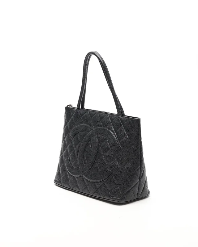 Chanel Caviar Medallion Tote Bag in Caviar leather from A Retro Tale, photo 2 of 12