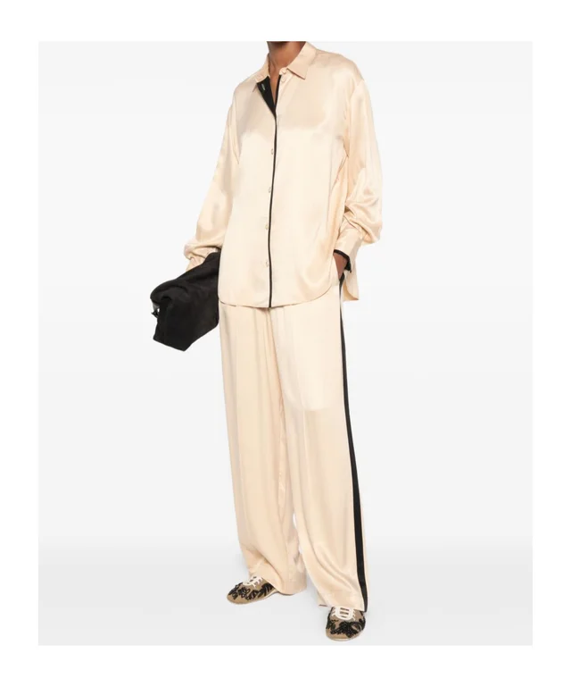 Forte Forte side-stripe wide-leg trousers, photo 2 of 5 from SENSER