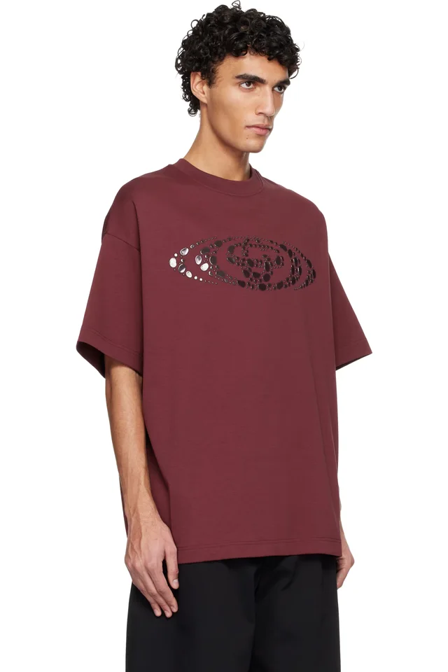 Casablanca Red Pebble Logo Oversized T-shirt, photo 2 of 4 from SSENSE