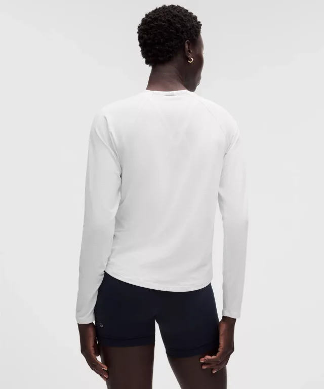 lululemon License to Train Classic-Fit Long-Sleeve Shirt in White/Vapor, photo 3 of 6 from lululemon