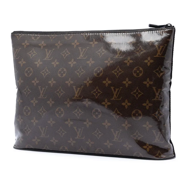Brown Louis Vuitton Monogram Glaze Pochette Cosmos Clutch Bag in Brown Coated canvas from Designer Revival, photo 2 of 2