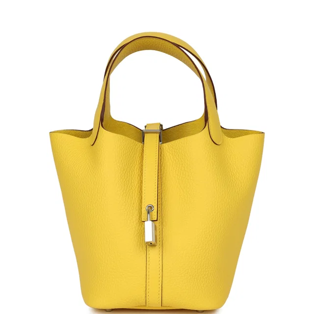 Hermès Picotin Lock 18 Canari Clemence Palladium Hardware in Clemence leather from Madison Avenue Couture