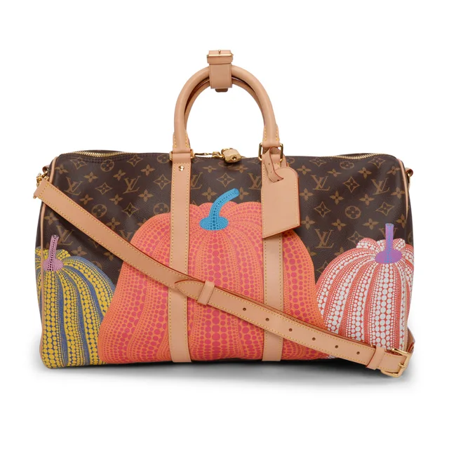 Louis Vuitton Monogram Pumpkins Keepall Bandouliere 45 in Coated canvas from Blue Spinach