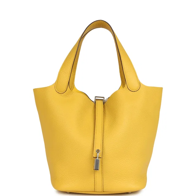 Hermès Picotin Lock 22 Sun Clemence Palladium Hardware in Clemence leather from Madison Avenue Couture