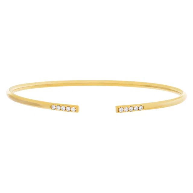 Tiffany & Co. Metro wire bangle 18k rose gold with diamonds in Pink Yellow Gold from Gray And Sons