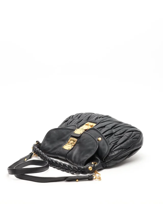 Miu Miu Coffer Matelassé Hobo Bag in Leather from A Retro Tale, photo 4 of 9