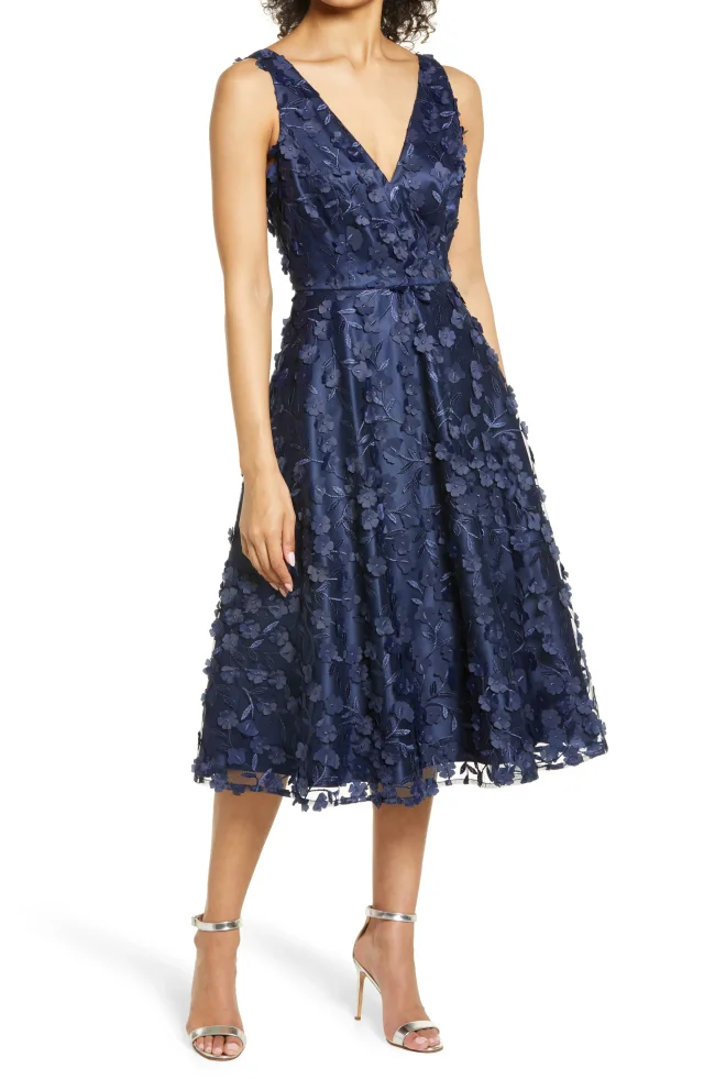 Eliza J 3D Appliqué Fit & Flare Cocktail Dress from Nordstrom Rack, photo 1 of 1