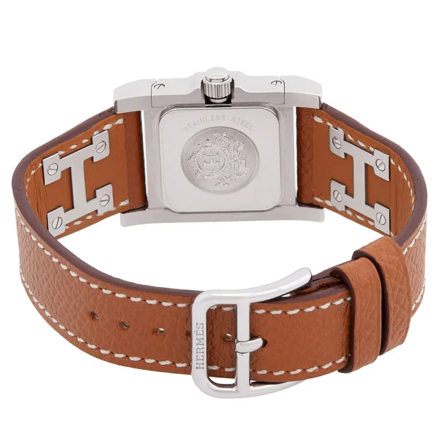 Hermes Medor White Dial Ladies Brown Leather Watch 028321WW00, photo 3 of 4 from Jomashop
