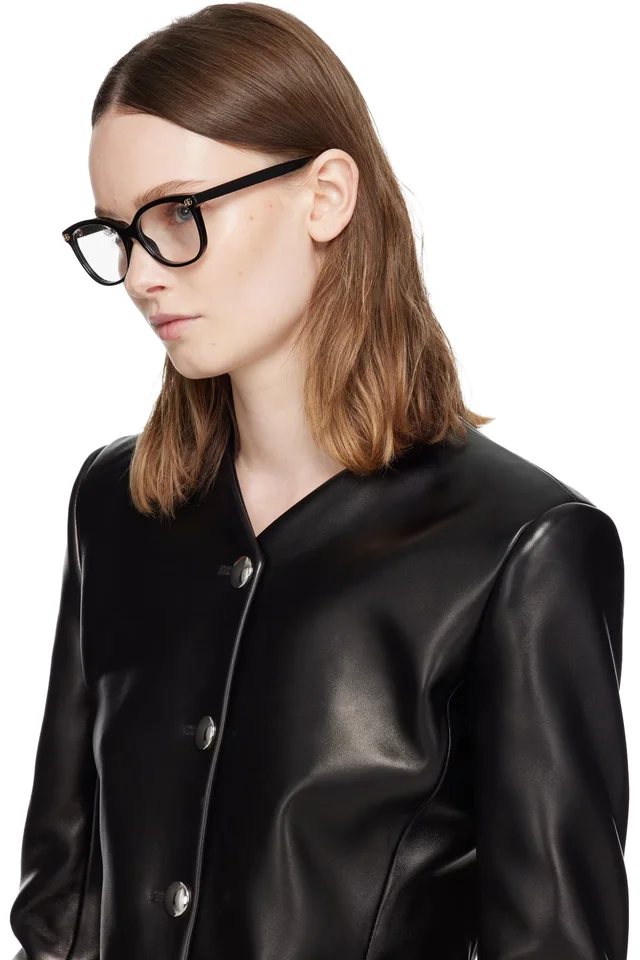 Gucci Black Square Glasses, photo 4 of 4 from SSENSE