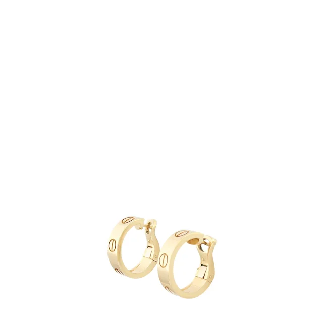 Cartier Love Classic Hoop 18k Yellow Gold Earrings in Yellow from Luxe.It.Fwd