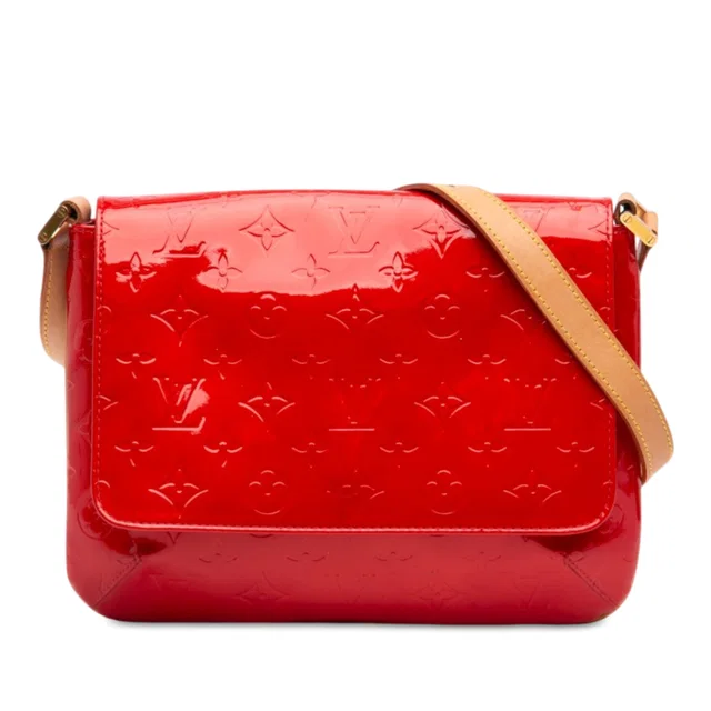 Red Louis Vuitton Monogram Vernis Thompson Street Shoulder Bag in Red Leather from Designer Revival