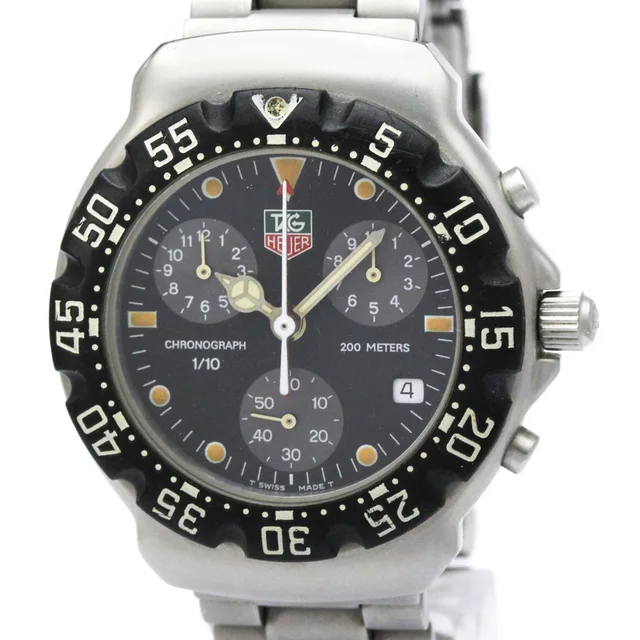 TAG Heuer 2000 Formula 1 Chronograph Steel Quartz Mens Watch CA1211 in Black from Elady