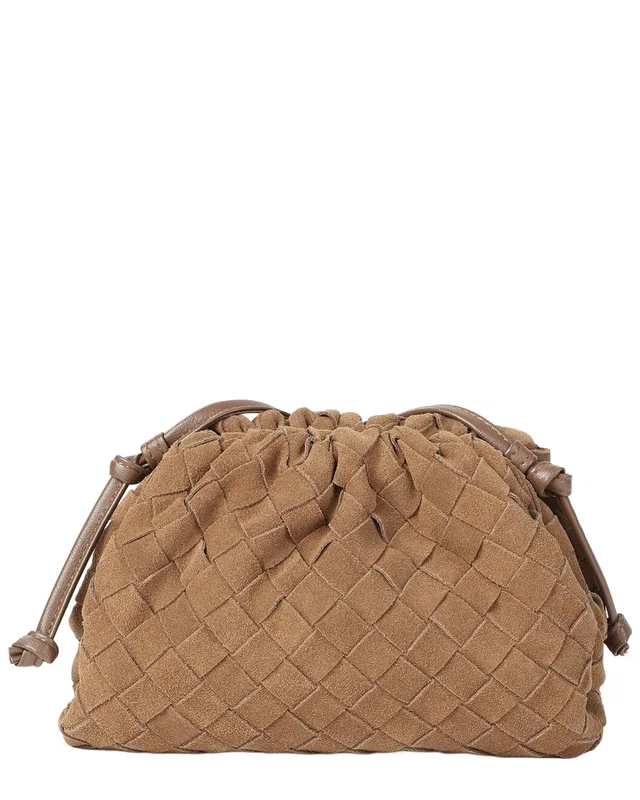 Tiffany & Fred Paris Woven Suede Mini Drawstring Crossbody Bag, image 1 of 1 from Rue La La