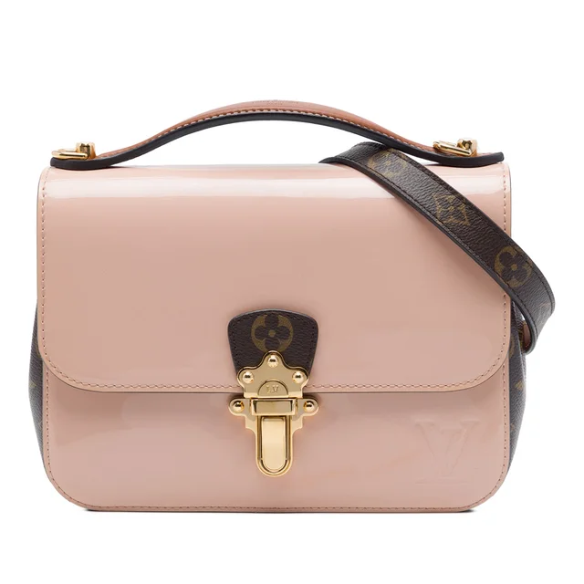 Pink Louis Vuitton Vernis Miroir Cherrywood BB Satchel in Pink Leather from Designer Revival