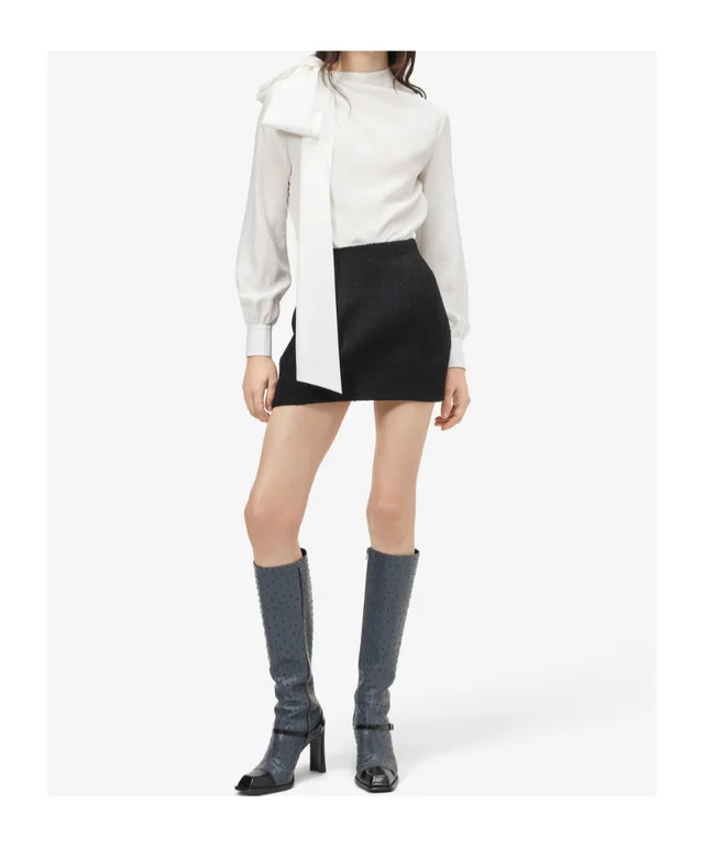 Alexander McQueen Women's Shoulder Bow Blouse in Ivory, photo 2 of 4 from SENSER
