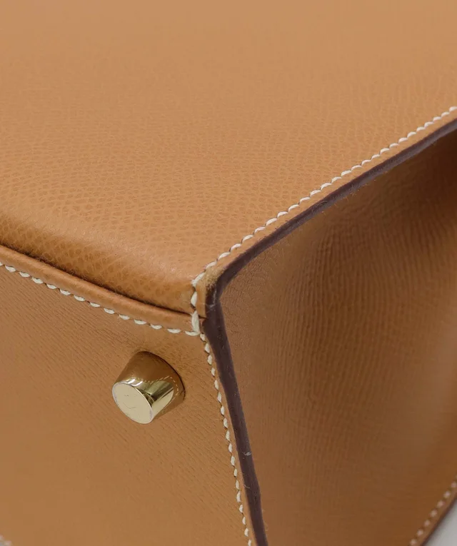 Hermès Kelly 28 Gold/ GHW Cochevel in Gold Leather from Luxury Promise, photo 9 of 14