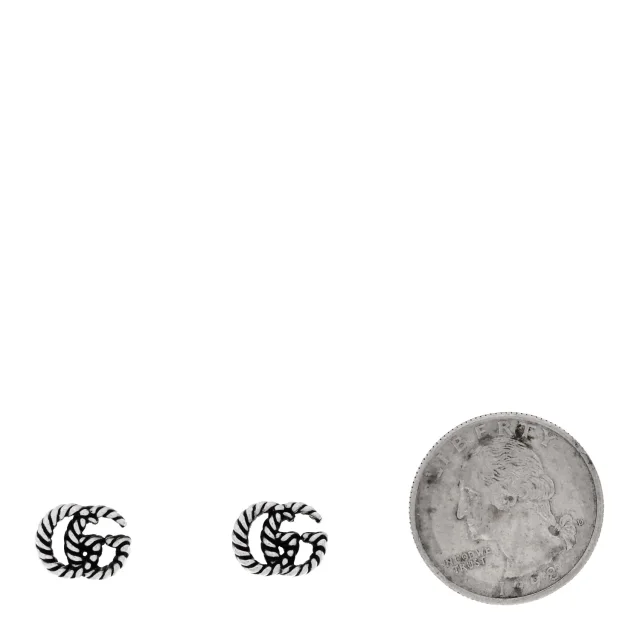 Gucci Sterling Silver Torchon Double G Earrings in Silver from FASHIONPHILE, photo 2 of 4