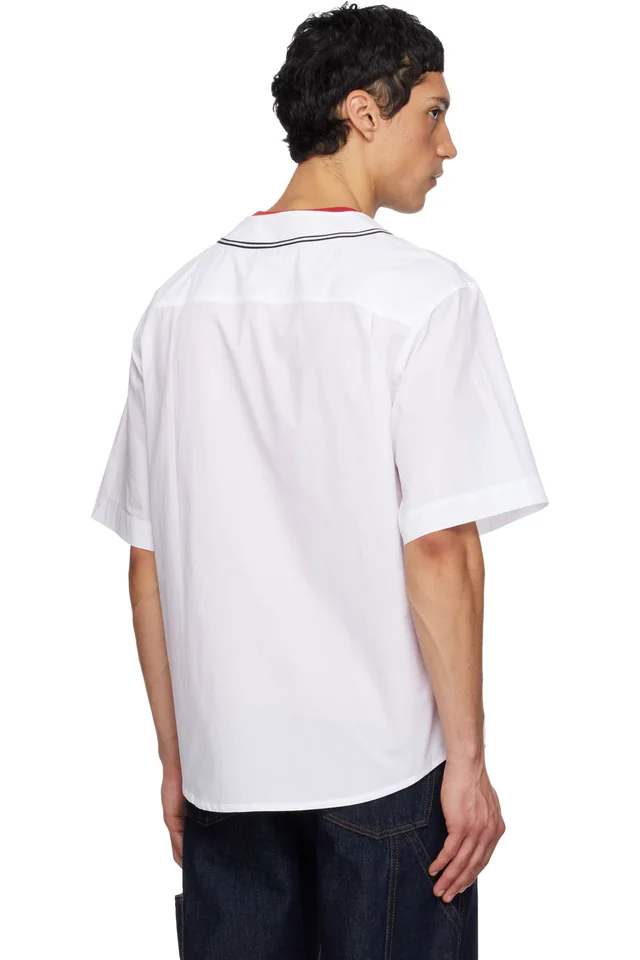White Kenzo Paris 'Boke Flower 2.0' Baseball Shirt, photo 3 of 4 from SSENSE