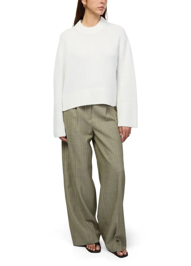 LISA YANG Sony cashmere round-neck sweater in White 100% cashmere, photo 2 of 6 from 24S (US)