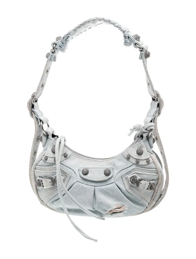 Balenciaga Denim Shoulder Bag in blue Denim from The RealReal