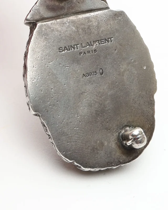 Saint Laurent Pineapple Silver Brooch in Silver from A Retro Tale, photo 4 of 5