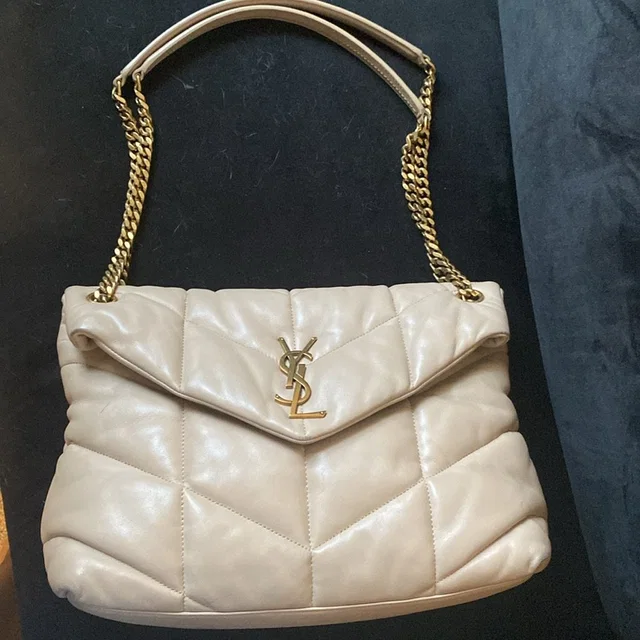 Saint Laurent Loulou Puffer Medium Flapbag Matelasse in brown|neutral from Poshmark