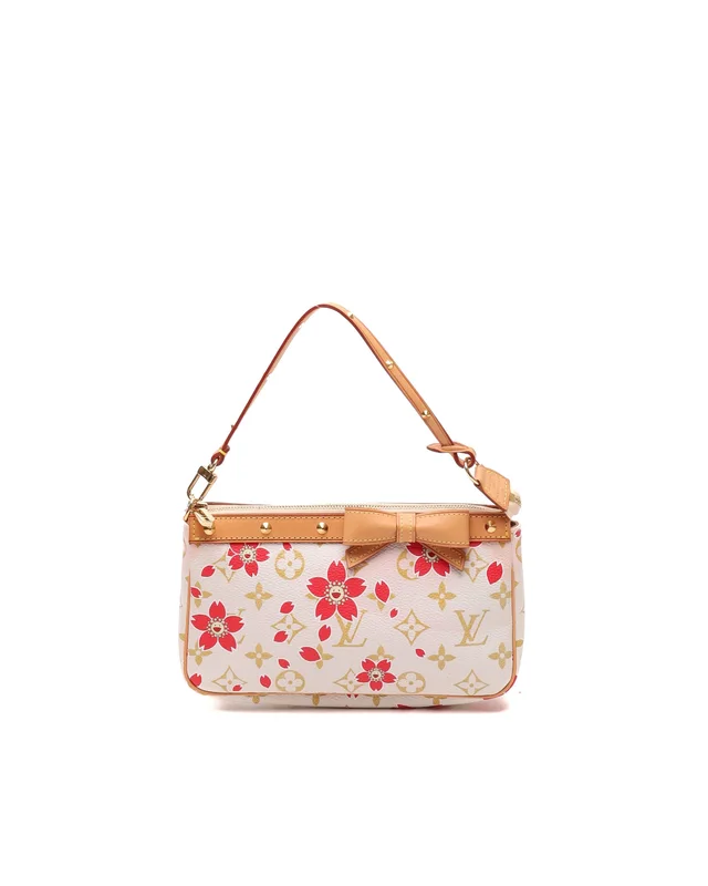 Louis Vuitton Takashi Murakami Cherry Blossom Pochette Accessoires Bag in Coated canvas from A Retro Tale